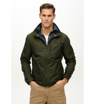Superdry Giacca a vento verde senza logo n� cappuccio