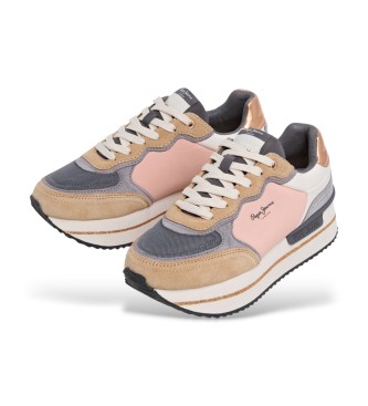 Pepe Jeans Rusper T�nis de couro com brilhantes multicoloridos