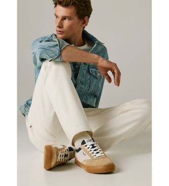 Pepe Jeans Nolan Street beige trainers