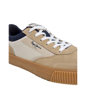 Pepe Jeans Nolan Street beige trainers
