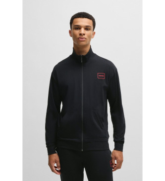 HUGO Veste décontractée avec logo encadré noir