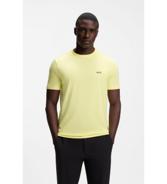 BOSS T-shirt med gul logodetalje