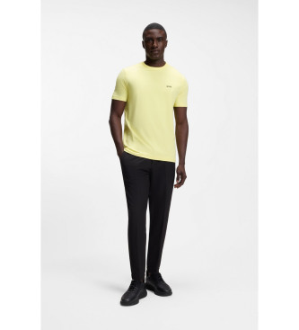 BOSS T-shirt med gul logodetalje