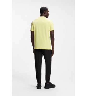 BOSS T-shirt med gul logodetalje