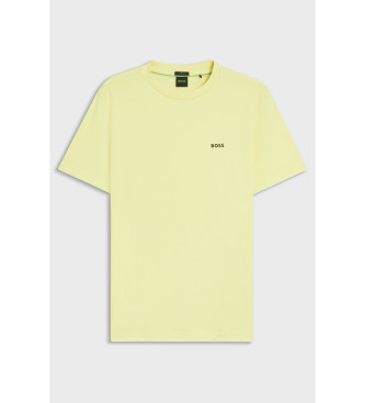 BOSS T-shirt med gul logodetalje
