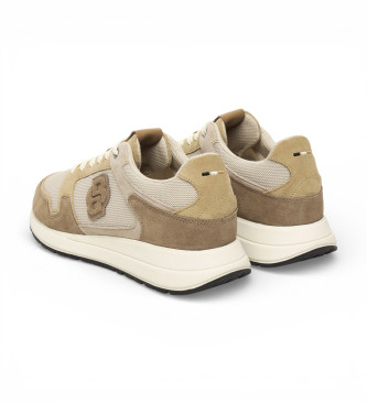 BOSS Vinston Beige Leder Turnschuhe