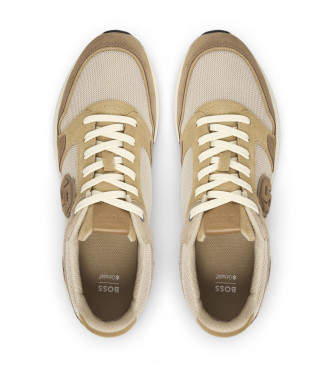 BOSS Vinston Beige Leder Turnschuhe