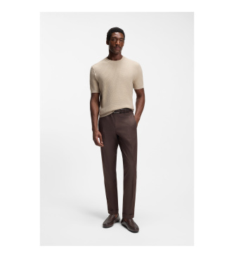 BOSS Noel brown leather loafers