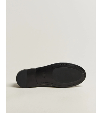 BOSS Tevan Leder-Slipper schwarz