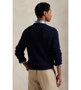 Polo Ralph Lauren Jersey de algodón con cuello redondo marino