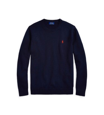 Polo Ralph Lauren Jersey de algodón con cuello redondo marino
