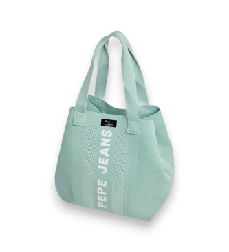 Pepe Jeans Dzianinowa torba Winslow w kolorze niebieskim
