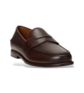 Polo Ralph Lauren Penny Alston Slipper aus br�niertem Leder, braun