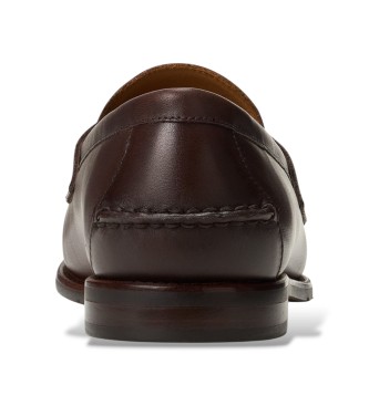 Polo Ralph Lauren Penny Alston Slipper aus br�niertem Leder, braun