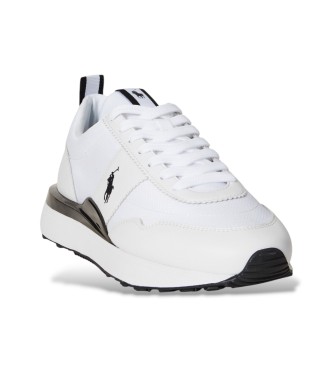 Polo Ralph Lauren Tênis Train 89 de couro e oxford branco