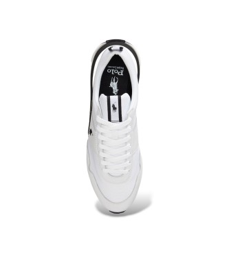 Polo Ralph Lauren Tênis Train 89 de couro e oxford branco