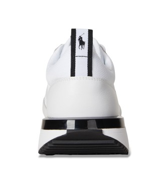 Polo Ralph Lauren Tênis Train 89 de couro e oxford branco