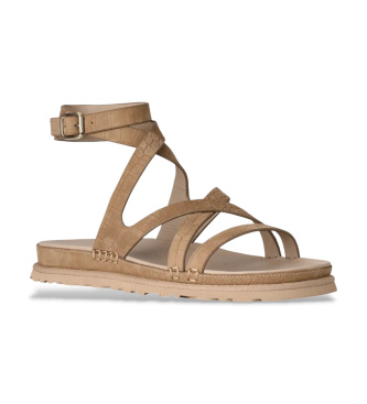 UGG Sand�lias GoldenGaze Embossed Ankle Wrap Beige