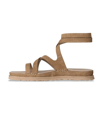 UGG Sand�lias GoldenGaze Embossed Ankle Wrap Beige