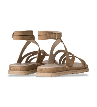 UGG Sand�lias GoldenGaze Embossed Ankle Wrap Beige