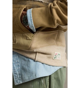 Polo Ralph Lauren Sudadera con capucha de felpa vintage beige
