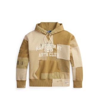 Polo Ralph Lauren Sudadera con capucha de felpa vintage beige