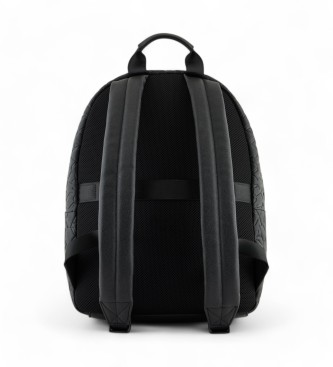 A|X Armani Exchange Mochila con logotipo de tejido técnico liso Liam negro