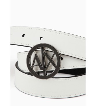 A|X Armani Exchange Ceinture avec logo noir, blanc