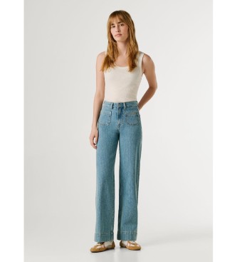 Pepe Jeans Dżinsy proste Lexa niebieskie