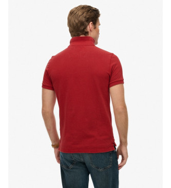 Superdry Vintage röd polotröja