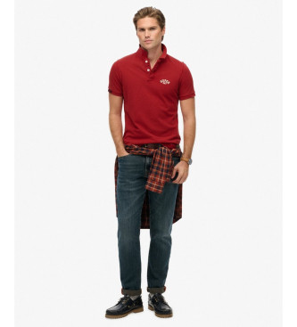 Superdry Vintage röd polotröja