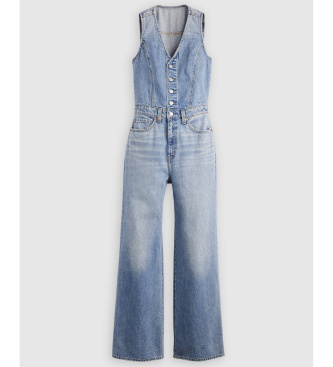 Levi's Lätt jumpsuit med vida ben i blå denim