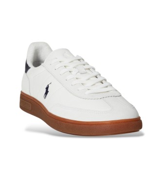 Polo Ralph Lauren Off-white Bedford träningsskor i mocka och läder