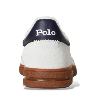 Polo Ralph Lauren Off-white Bedford träningsskor i mocka och läder