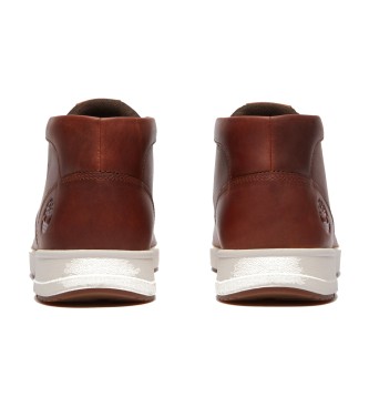 Timberland Parker Street braune Turnschuhe aus Leder mit mittlerer Spitze
