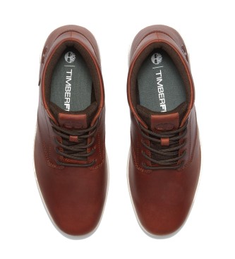 Timberland Parker Street braune Turnschuhe aus Leder mit mittlerer Spitze