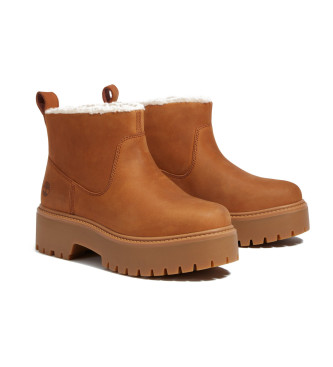 Timberland Stivaletti in pelle con fodera calda Stone Street marrone