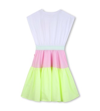 Billieblush Robe blanche bicolore