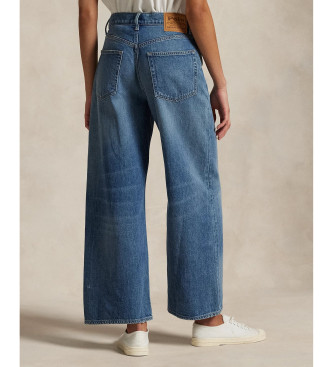 Polo Ralph Lauren Blauwe jeans met wijde pijpen en hoge taille