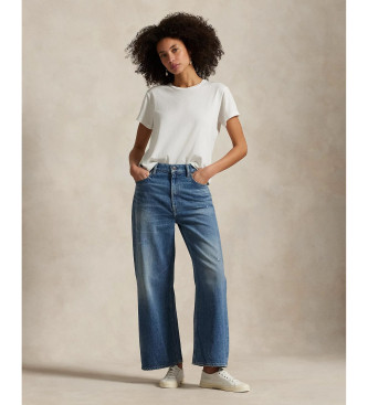 Polo Ralph Lauren Blauwe jeans met wijde pijpen en hoge taille