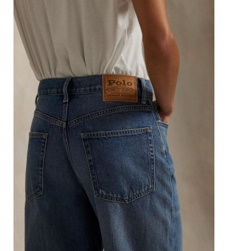 Polo Ralph Lauren Blauwe jeans met wijde pijpen en hoge taille