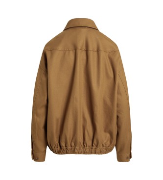 Polo Ralph Lauren Coupe-vent en coton oversize marron