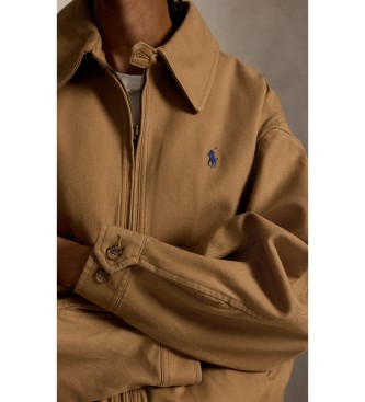 Polo Ralph Lauren Coupe-vent en coton oversize marron
