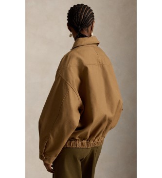 Polo Ralph Lauren Coupe-vent en coton oversize marron