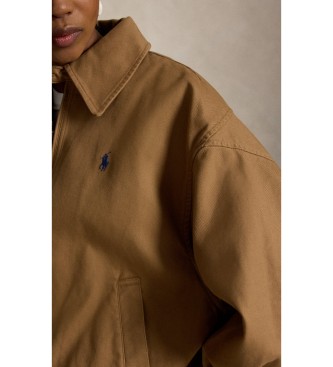 Polo Ralph Lauren Coupe-vent en coton oversize marron