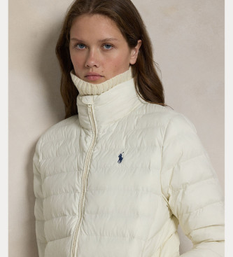 Polo Ralph Lauren Składana wodoodporna kurtka z kapturem biała