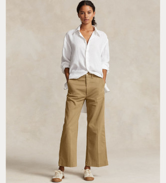 Polo Ralph Lauren Brown Wide Leg Chino Trousers
