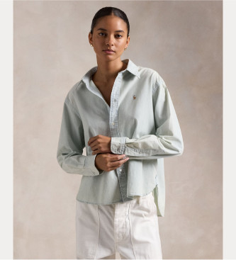 Polo Ralph Lauren Camisa Cropped Boxy verde