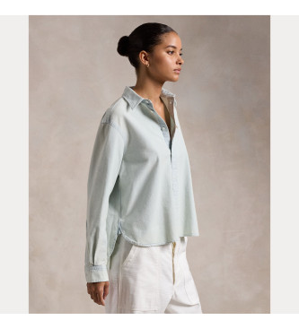 Polo Ralph Lauren Camisa Cropped Boxy verde
