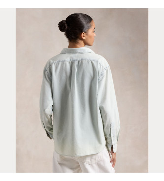 Polo Ralph Lauren Camisa Cropped Boxy verde